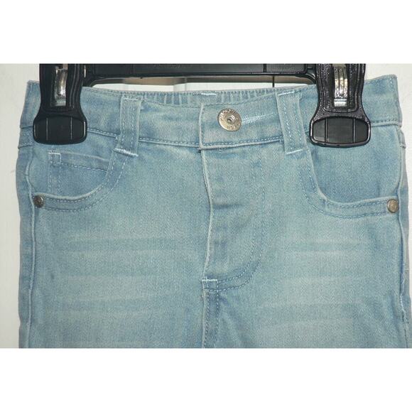 Jessica Simpson Baby Girls Raw Hem Snap Front Elastic Denim Blue Jeans 24 Months - Picture 2 of 5